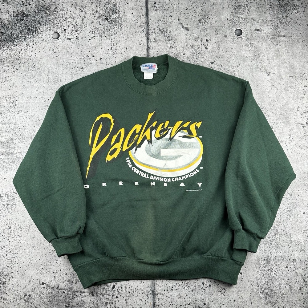 Vintage 1996 Green‎ Bay Packers Central Division Champions XL Crewneck Pullover